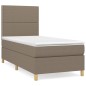 Boxspringbett mit Matratze Taupe 80x200 cm Stoff