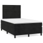 Boxspringbett mit Matratze Schwarz 120x200 cm Samt