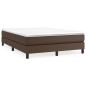 Boxspringbett mit Matratze Braun 140x190 cm Kunstleder