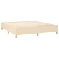 Boxspringbett mit Matratze Creme 180x200 cm Stoff