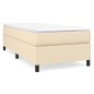 Boxspringbett mit Matratze Creme 80x200 cm Stoff