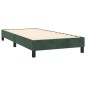 Boxspringbett mit Matratze Dunkelgrün 100x200 cm Samt