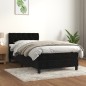 Boxspringbett mit Matratze Schwarz 80x200 cm Samt