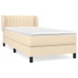 Boxspringbett mit Matratze Creme 90x190 cm Stoff