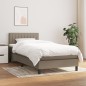 Boxspringbett mit Matratze Taupe 80x200 cm Stoff