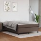 Boxspringbett mit Matratze Braun 140x190 cm Kunstleder