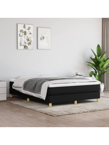 Boxspringbett Schwarz 140x200 cm Stoff