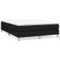 Boxspringbett Schwarz 140x200 cm Stoff