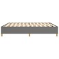 Boxspringbett Dunkelgrau 200x200 cm Stoff