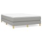 Boxspringbett Hellgrau 140x200 cm Stoff