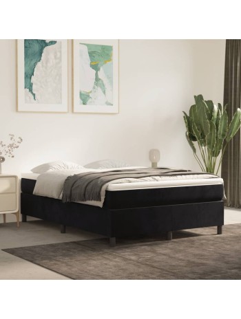 Boxspringbett Schwarz 140x190 cm Samt