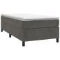 Boxspringbett Dunkelgrau 80x200 cm Samt