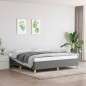 Boxspringbett Dunkelgrau 180x200 cm Stoff