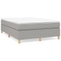 Boxspringbett mit Matratze Hellgrau 140x200 cm Stoff