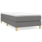 Boxspringbett Dunkelgrau 80x200 cm Stoff