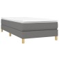 Boxspringbett Dunkelgrau 80x200 cm Stoff