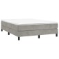 Boxspringbett Hellgrau 140x200 cm Samt