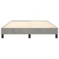 Boxspringbett Hellgrau 140x200 cm Samt