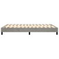 Boxspringbett Hellgrau 140x200 cm Samt