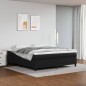 Boxspringbett Schwarz 160x200 cm Kunstleder