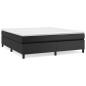 Boxspringbett Schwarz 160x200 cm Kunstleder