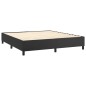 Boxspringbett Schwarz 160x200 cm Kunstleder