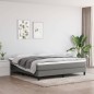 Boxspringbett Dunkelgrau 180x200 cm Stoff