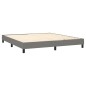 Boxspringbett Dunkelgrau 180x200 cm Stoff