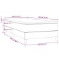 Boxspringbett mit Matratze Dunkelgrau 80x200 cm Samt