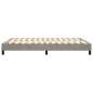 Boxspringbett Hellgrau 140x190 cm Samt