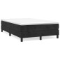 Boxspringbett mit Matratze Schwarz 120x200 cm Samt