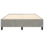 Boxspringbett Hellgrau 140x190 cm Samt