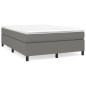 Boxspringbett Dunkelgrau 140x190 cm Stoff