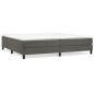 Boxspringbett Dunkelgrau 200x200 cm Samt