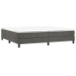 Boxspringbett Dunkelgrau 200x200 cm Samt