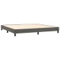 Boxspringbett Dunkelgrau 200x200 cm Samt