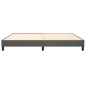 Boxspringbett Dunkelgrau 200x200 cm Samt