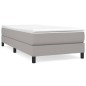 Boxspringbett Hellgrau 90x190 cm Stoff