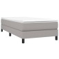 Boxspringbett Hellgrau 90x190 cm Stoff