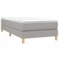 Boxspringbett Hellgrau 100x200 cm Stoff