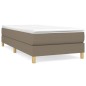 Boxspringbett Taupe 90x200 cm Stoff