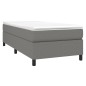 Boxspringbett Dunkelgrau 80x200 cm Stoff