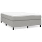 Boxspringbett Hellgrau 140x200 cm Stoff