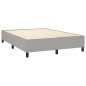 Boxspringbett Hellgrau 140x200 cm Stoff