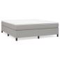 Boxspringbett mit Matratze Hellgrau 160x200 cm Stoff