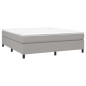 Boxspringbett mit Matratze Hellgrau 160x200 cm Stoff