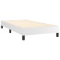 Boxspringbett Weiß 90x200 cm Kunstleder