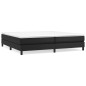 Boxspringbett mit Matratze Schwarz 200x200 cm Kunstleder