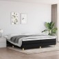 Boxspringbett Schwarz 200x200 cm Stoff