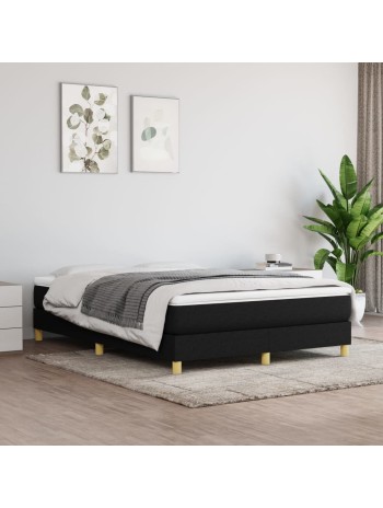 Boxspringbett mit Matratze Schwarz 140x190 cm Stoff